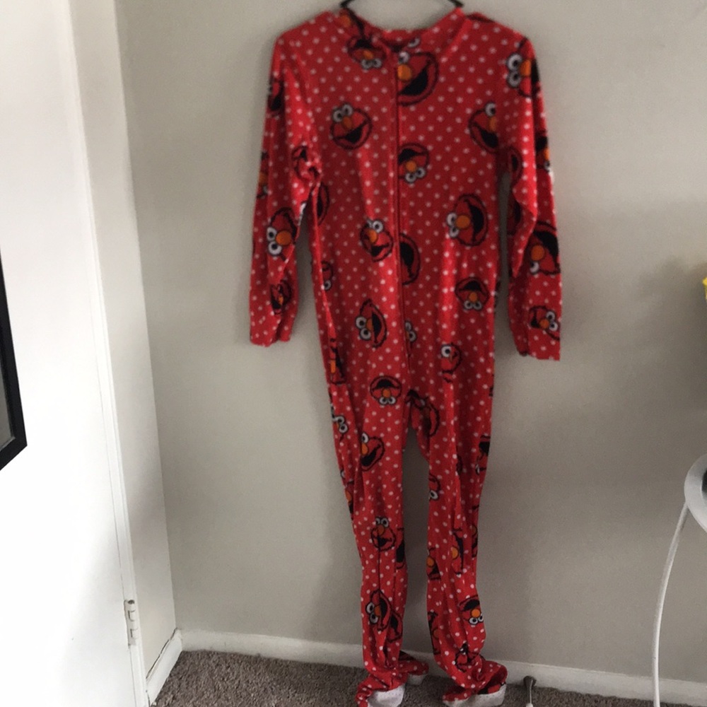 Adult Elmo Foot Pajamas